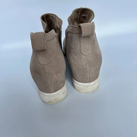 Blondo Tan Suede Leather Pull On Wedge Shoe Bootie‎ Women's Size 7.5 Casual - Image 6