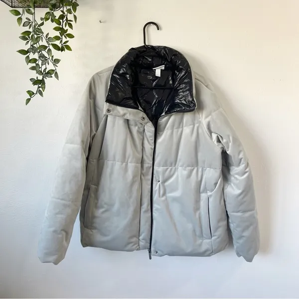 Zella Velvet Puffer Jacket Sz L - Image 2