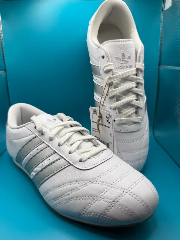 Adidas Taekwondo LA Sneakers White Silver Women’s NWT - Image 2
