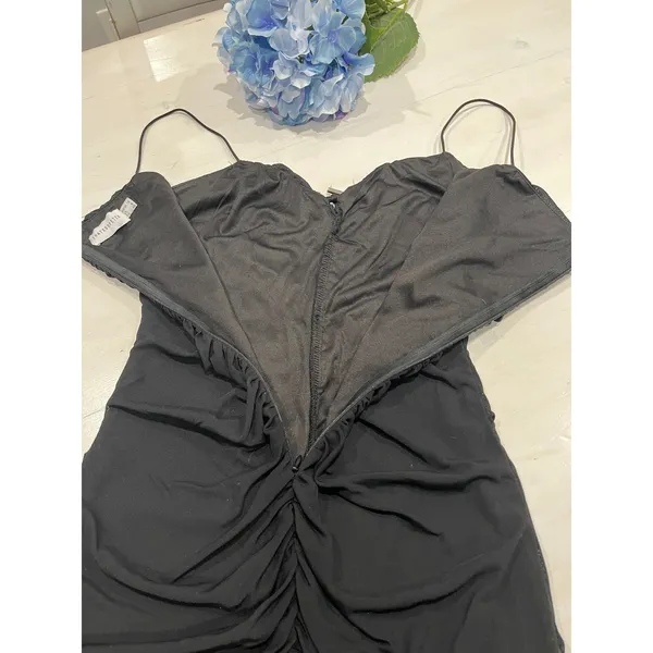 THATS SO FETCH Ruched Bodycon Dress Sleeveless Mini Party Black‎ Size 8 - Image 5