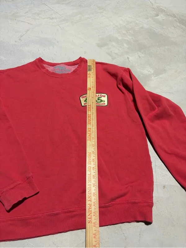 Morgan wallen one night at a time 865 patch Red Crewneck Sweatshirt large - Image 6