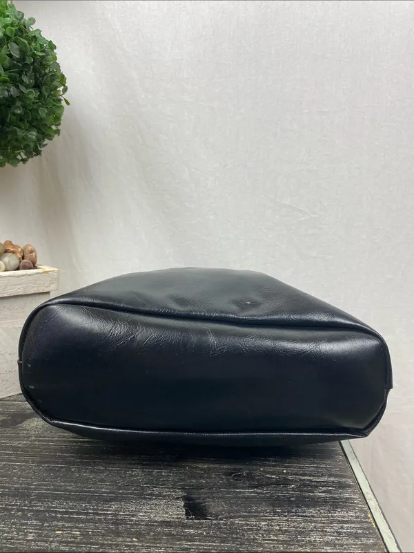 Nine West 100% Leather Black Shoulder Tote Bag - Image 4