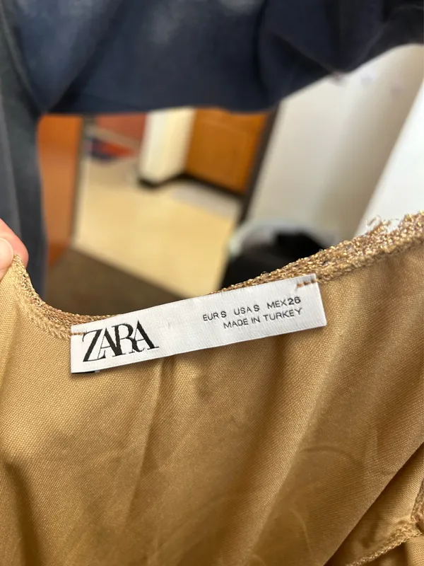 ZARA Dress Maxi Gold size S - Image 2