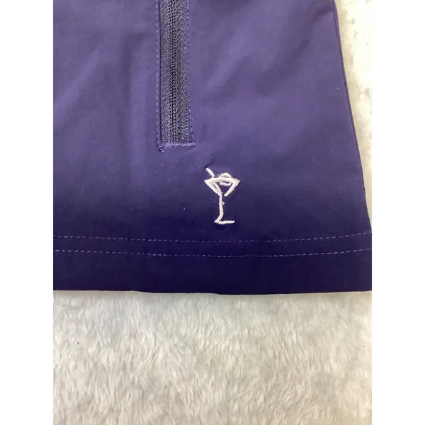 Golftini Womens Navy Blue Full Zip Golf Jacket White Cuffs XS RN135341 - Image 2