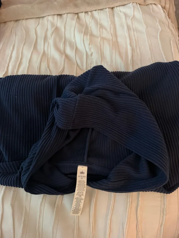 ALO yoga navy blue ribbed sweat set  - Image 3