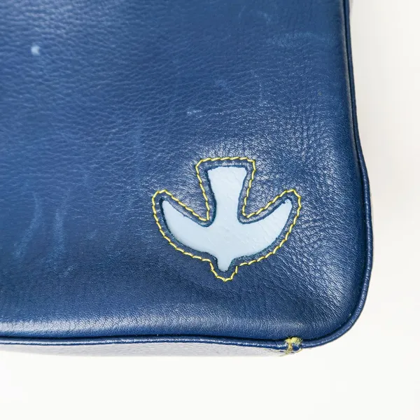 Vintage Y2K Rolfs Genuine Leather Blue Leather Mini Bag - Image 5