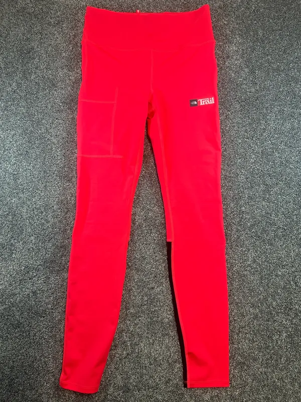 The North Face Trail Running Leggings Hot Pink/Coral Mesh Pocket Women’s M - Image 3