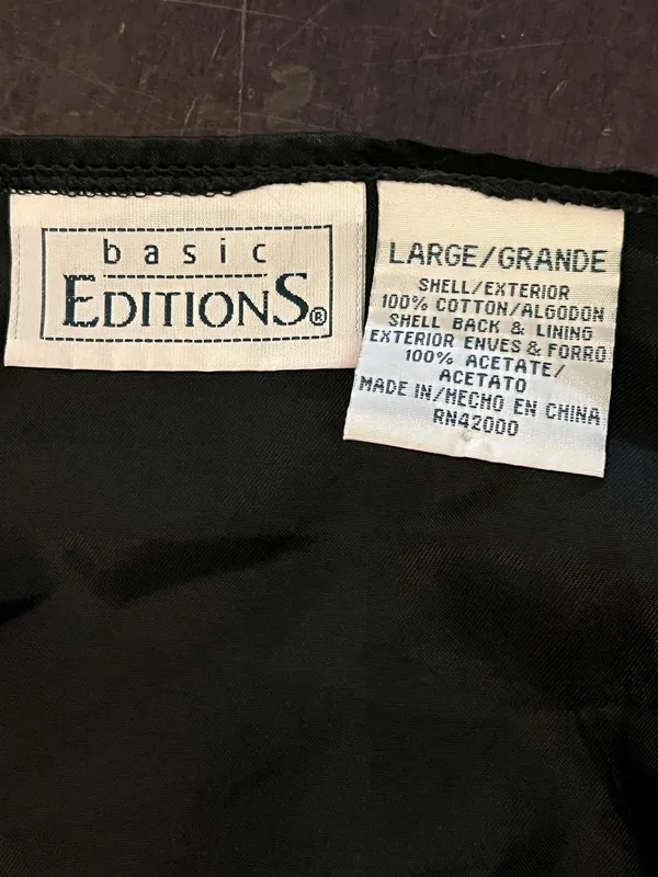 Vintage Basic Editions Suit Vest Womens Large Black Halloween Button Front Lined - Image 6
