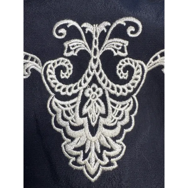 Lulus Embroidered Dress Short Sleeve Casual‎ Party Black Dress Size S - Image 9