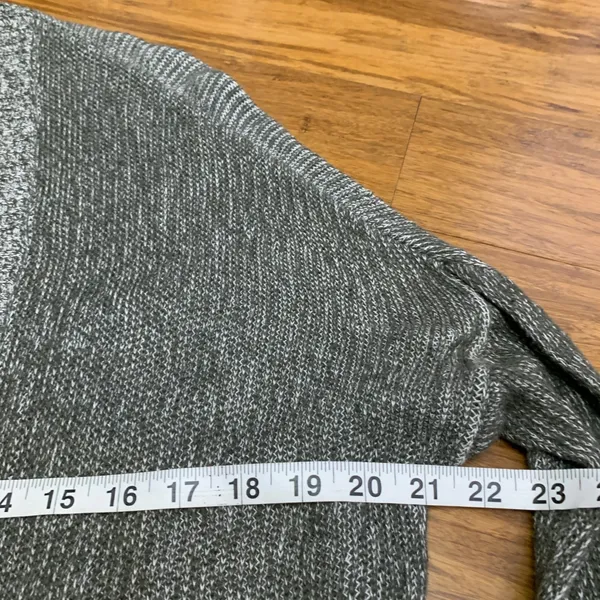 American Eagle Open Knit Cardigan Womens Small Gray Green Pockets Lightweight‎ - Image 7