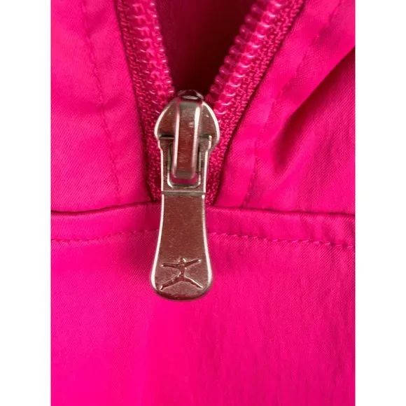 Danskin Hooded Half Zip Active Windbreaker Jacket Pink XL - Image 7