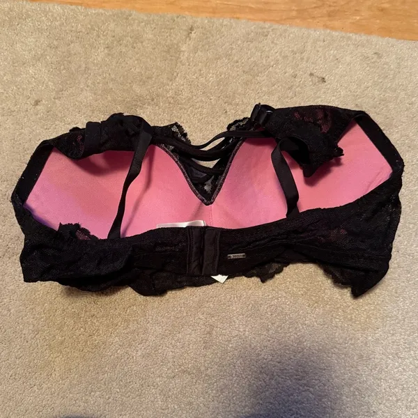 PINK Black Lace Bralette - Image 2