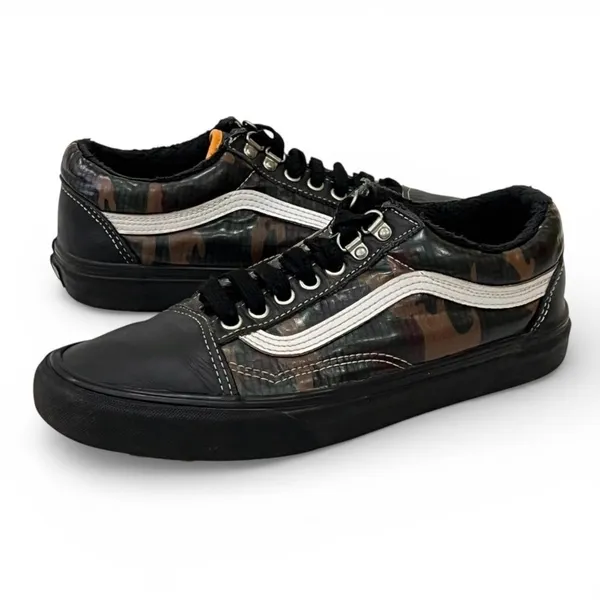 Vans Black Camouflage Old Skool MTE All-Weather Skate Shoes Size 9 - Image 14