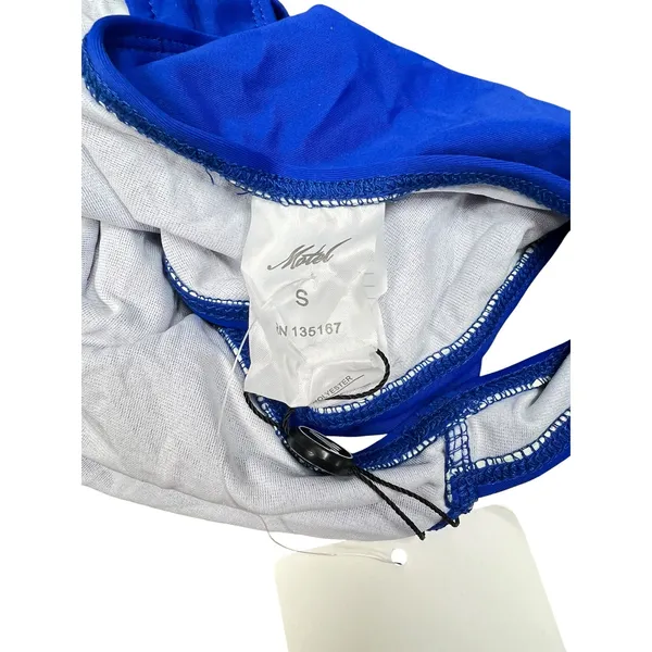 Motel Marjorie One Piece Halter Swimsuit in Royal Blue Size Small NWT - Image 5