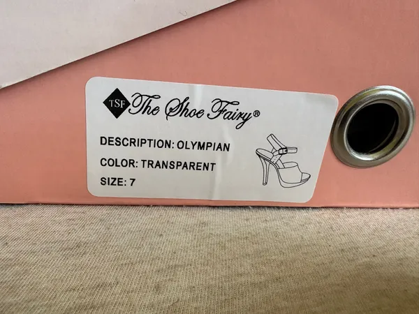 The Shoe Fairy Olympian Clear Heels size 7 - Image 4