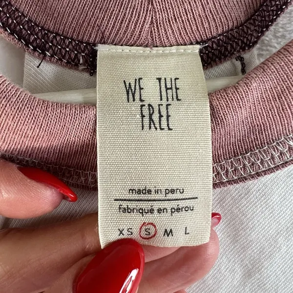 We The Free People Small Twin Peaks Tank Top White Anthropologie‎ Raw Edge Relax - Image 6