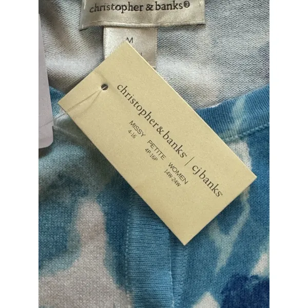 NWT Christopher & Banks Women Size Medium Mediterranean Coast Village Cardigan - Image 7