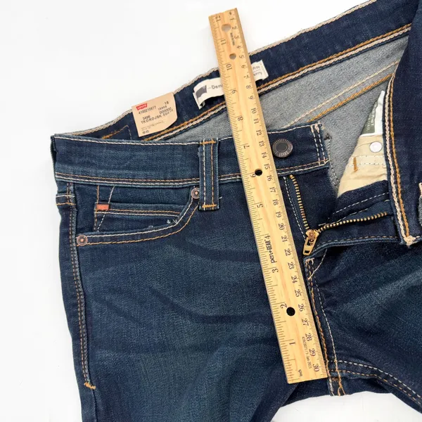 Levis’s Jeans Women’s 5S/27 Dark Blue Demi Curve Low Skinny Leg Whiskered NWT - Image 10