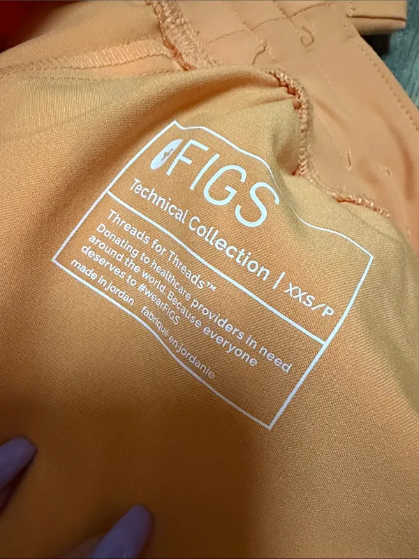 Figs Two Piece Shaka Orange Top & Jogger Set - Image 5