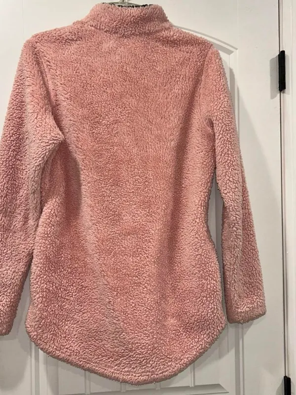 Charles River Pink Sherpa Sweatshirt Women's Small - Image 5