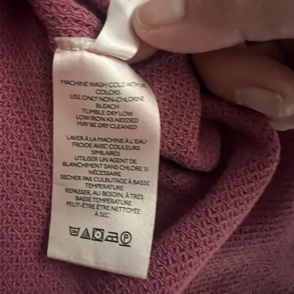 We The Free Asher Thermal Knit Oversized Shirt – Plum – Size Medium - Image 9