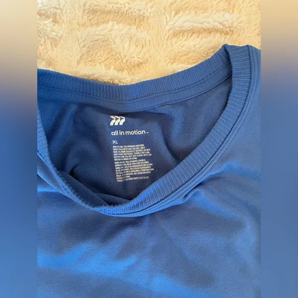 Women’s All in Motion Brand Short Sleeve Blue Athletic Shirt - Image 4