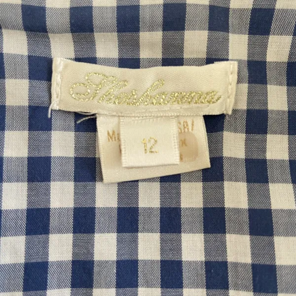 Shoshanna Gingham Check Tie Gilroy Dress Blue‎ White Size 12 $385 - Image 8
