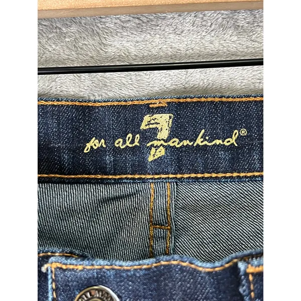 7 For All Mankind Bootcut Jeans Dark Wash‎ Mid Rise Stretch Denim Women's 28 - Image 6