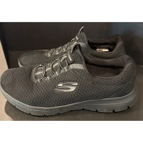 Skechers Womens 8 Summits Quick Getaway Sneaker Black Bungee Slip On 12980 BBK - Image 5