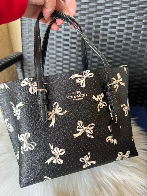 Coach NWT Mollie Tote Bag 25 With Bow Print Style CY648 $375 - Image 7