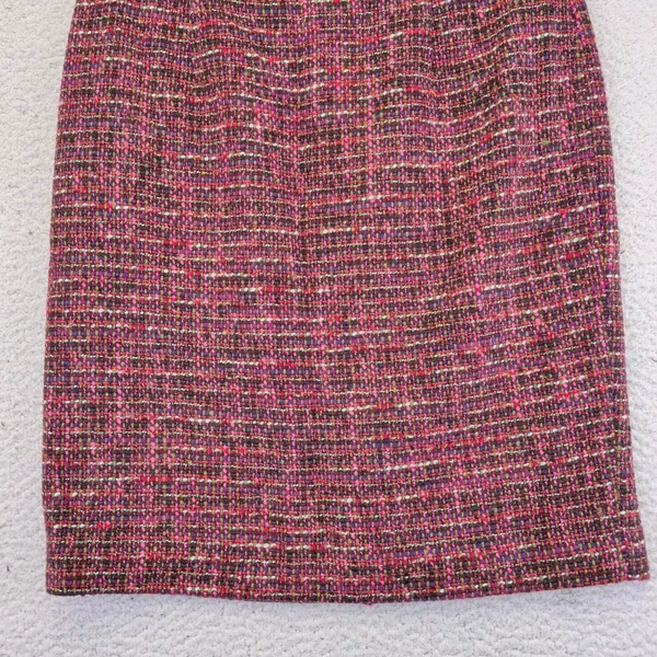 Boden‎ Tweed Pencil Skirt Pink Black Plaid Business Casual Women US 10R - Image 4