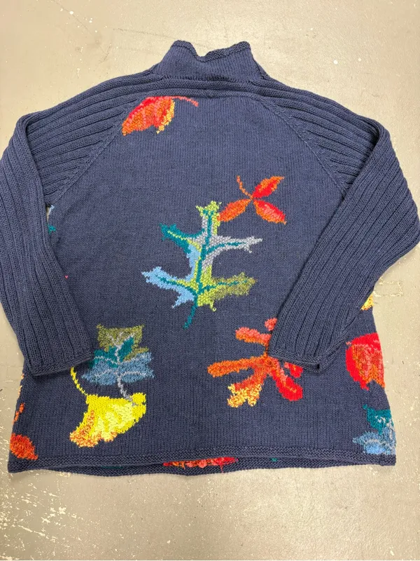 Susan Bristol Vintage Mock Neck Chunky Neck Sweater Grandmacore Womens LP - Image 6