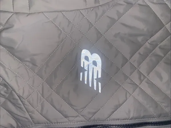 New Balance Women's White Quilted Hooded Puffer Jacket - Image 3