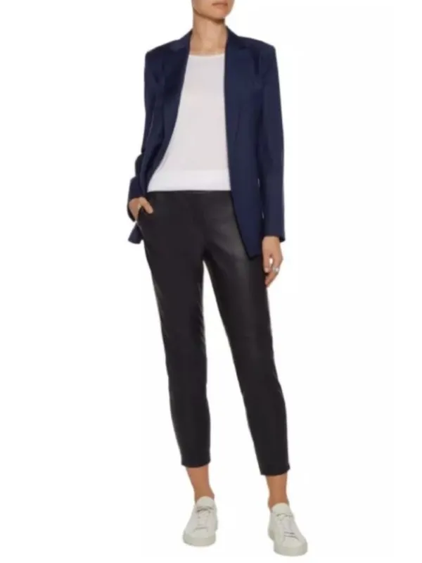 THEORY “SEDEIA LS” OPEN FRONT BLAZER WOOL BLEND 4 - Image 5