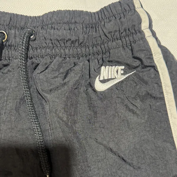 Nike Women's Black Athletic Shorts with White Piping - Image 2