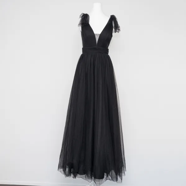 Betsy & Adam |‎ Gigi Long Ruffle Mesh Dress - Image 2