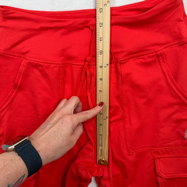 Free People FP Movement S Off Road Joggers Pants Utility Slouchy Red Relaxed - Image 11