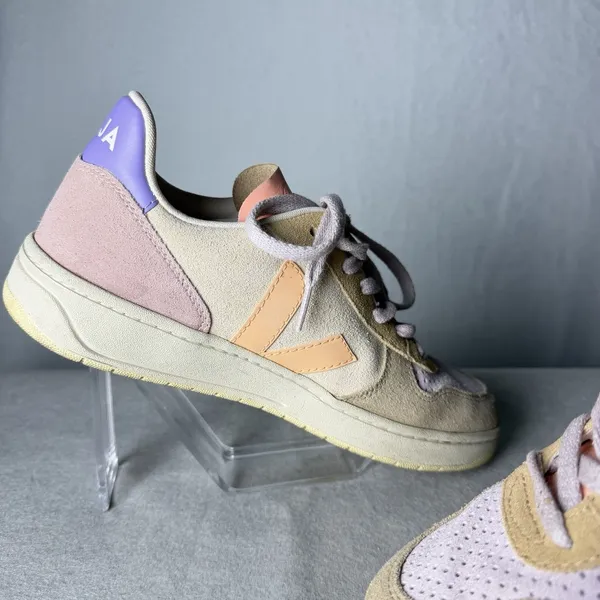 Veja V-10 Multico Peach Suede Sneakers Women's EUR 40 US size 8.5 - Image 8
