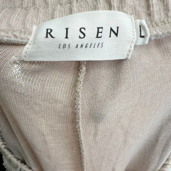 Risen Los Angeles beige joggers L pull on casual lounge neutral athleisure - Image 2
