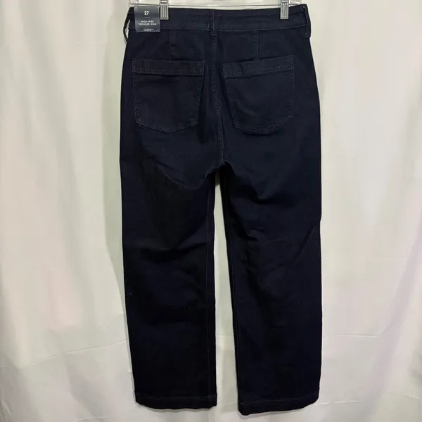 J.Crew High-Rise Trouser Jean in Deep Indigo Rinse Wide Leg Sz 27 Classic Preppy - Image 15
