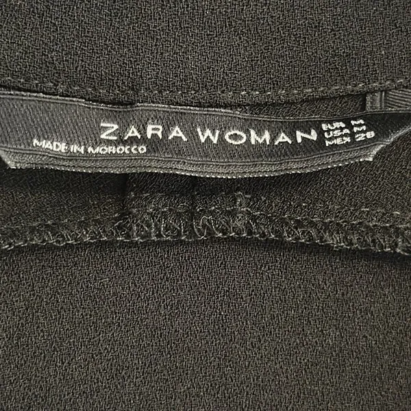 Zara Woman Black Short-sleeve Pants Romper, Size M - Image 5
