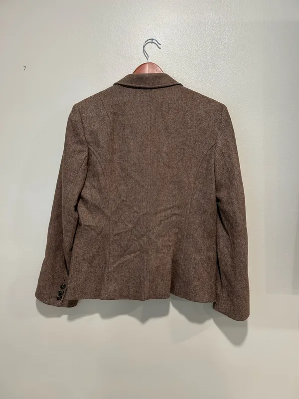 Vintage brown/beige blazer Brown - Image 8