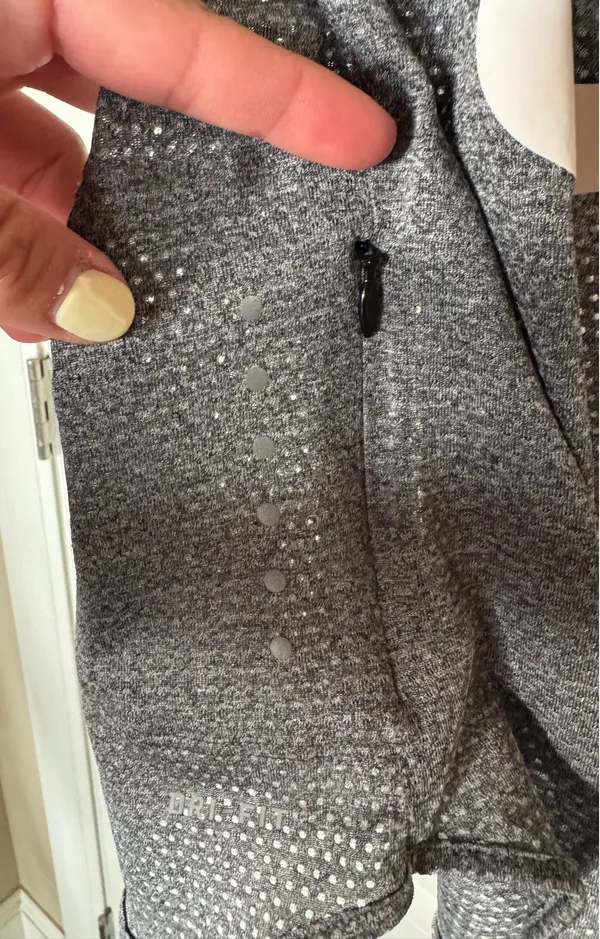 Nike Dri Fit Crop Top with Zipper Side Pocket - Image 4