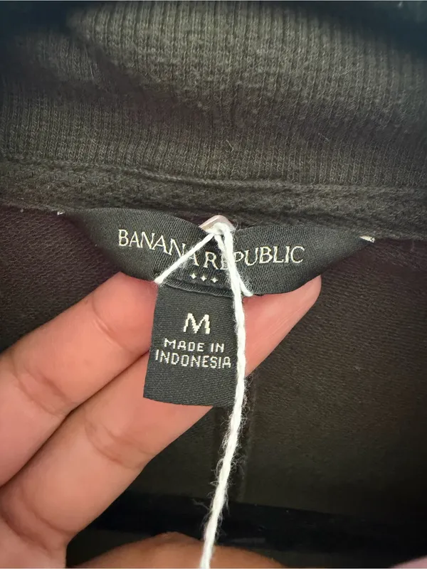Banana Republic Women’s Olive Green Cotton Blend Open Front Cardigan Size Medium - Image 3