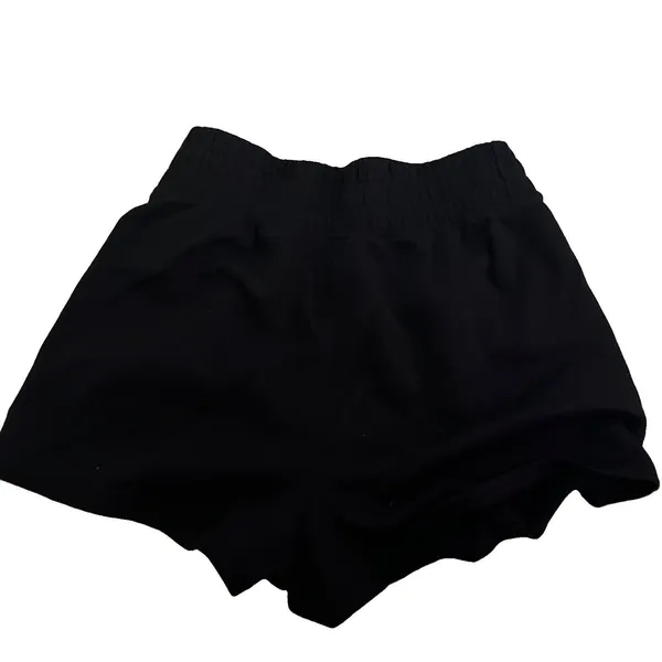 Tommy Hilfiger Athletic Shorts Size S Black Wide Leg Elastic Waist Logo Pockets - Image 6