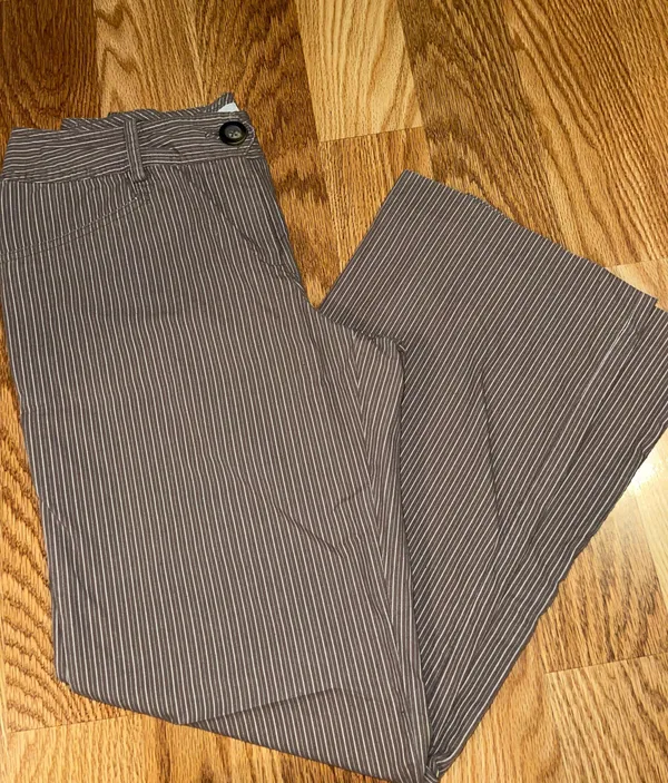 Low Rise Pinstripe Pants Brown Size 10 - Image 2