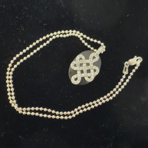 Sterling Silver Dots Chain & Onyx Pendant NWOT - Image 4