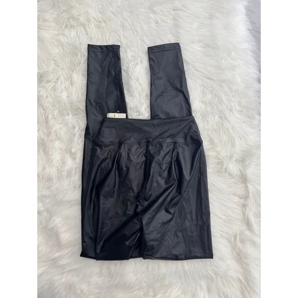 Offline by Aerie Faux Leather High Waisted Leggings Black Size Small - Image 5