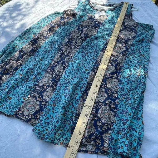 UMGEE size L floral tank top tunic. Loose fit boho festival - Image 5