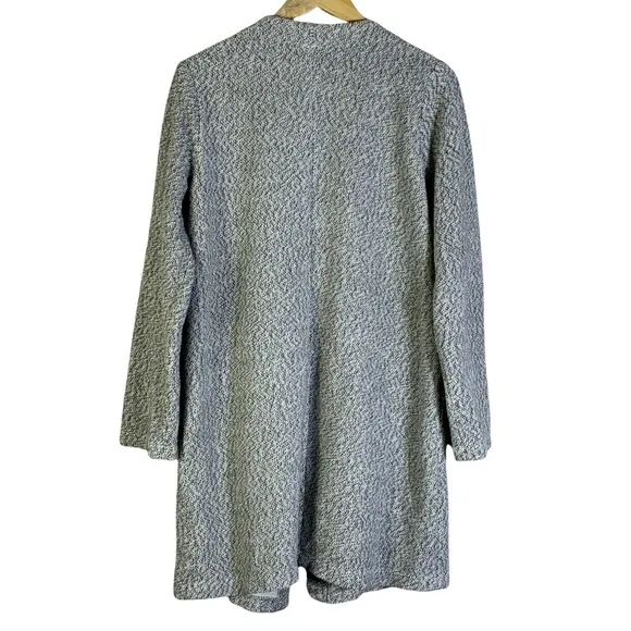 A‎ NEW DAY Textured Knit Open Front Long Sleeve Coatigan Jacket Womens M Gray - Image 5